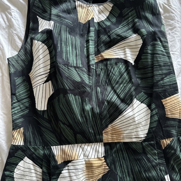 Maria Bonita Extra Lined Pleated Green Dress Keyhole Back Cutout - Picture 3 of 7